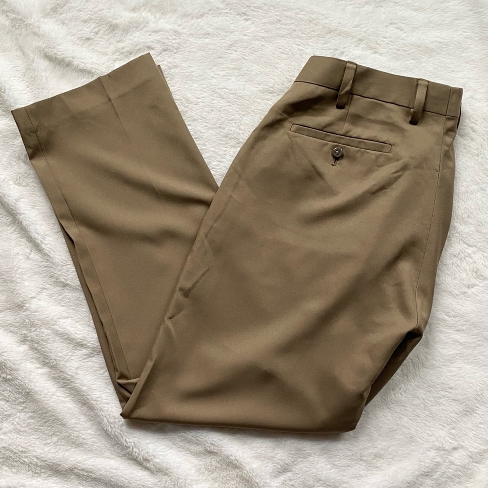 Louis Raphael Men’s Tailored Fit Dress Pants Tan Size 36x30